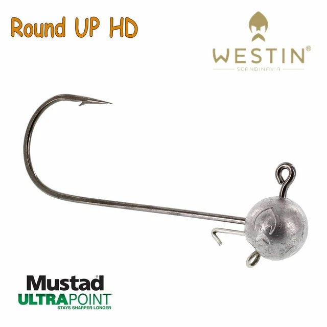 Westin Round UP HD Mustad Jighaken Jigkopf Größe und Gewicht wählbar Westin-Shop