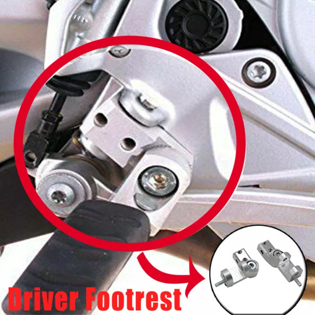 2PC Universal Silver Aluminum Motorcycle Foot Peg Passenger Footpeg Lowering Kit 2