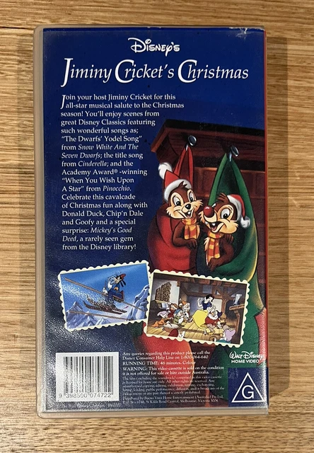 VINTAGE RETRO VHS Disney's Jiminy Cricket's Christmas RARE Hard to Find ...
