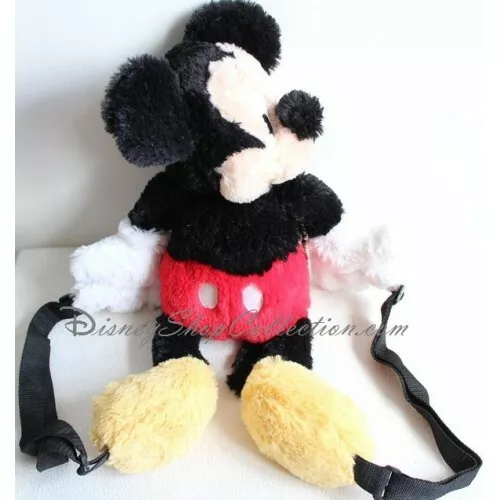 Sac à dos peluche DISNEYLAND PARIS Mickey poils longs Disney 48 cm (VA/MO)