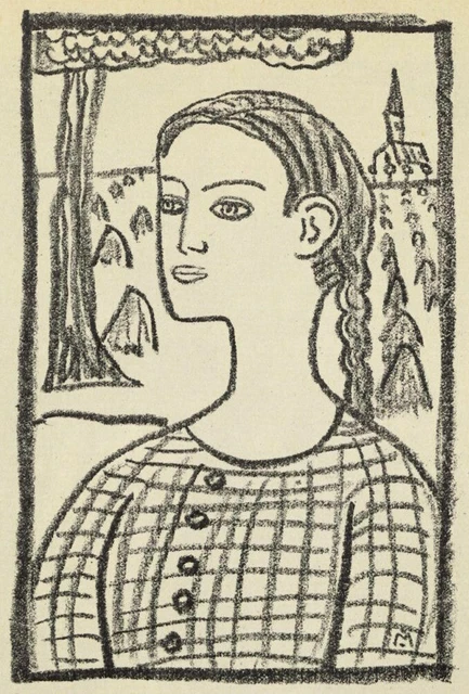 Gabriele Münter - Skandinavisches Mädchen - Lithographie 1918