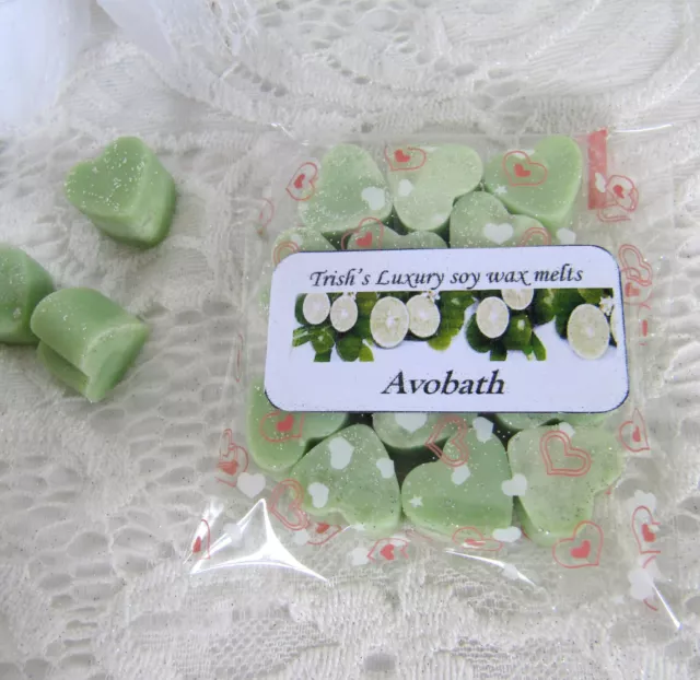 Avobath lush bath bomb DUPE citrus scented Soy Wax Mini Heart Melts x 30