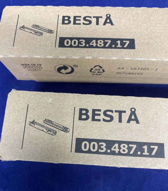 2 PAIR IKEA BESTA Drawer Runner Slide Push to Open 003.487.17 New in