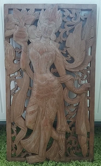 Holzschnitzerei Wandrelief Wandkunst Bali Südostasiatisch Massiv