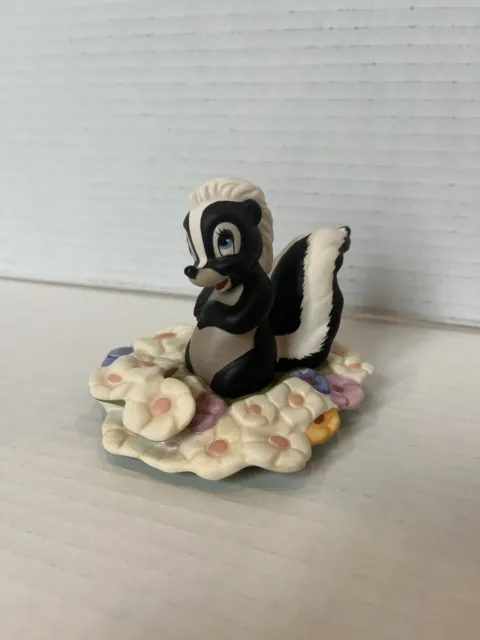 Walt Disney Classics Collection BAMBI Oh...Gosh! Flower Skunk Ceramic Figurine