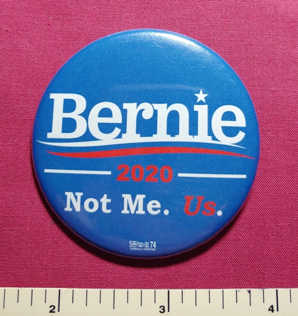 New Hampshire Bernie Sanders 2020 (D) Pres Primary Locally Made Pinback Button