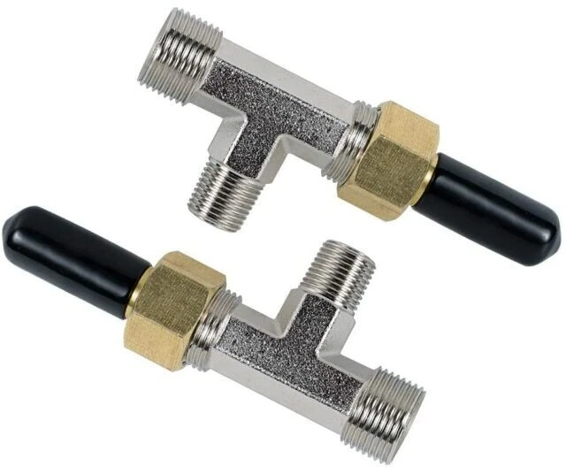 Lot De 2 Raccords T Purgeur Verin Direction Baystar Filetage Conique Npt Hf4202