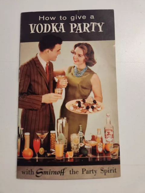 Vintage Mid Century Booklet How To Give A Vodka Party With Smirnoff