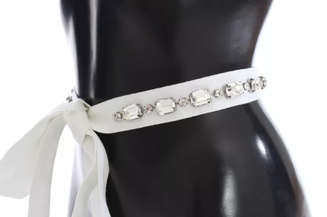 DOLCE & GABBANA Belt Waist White Crystal Stones s. One size 1m Long RRP $580