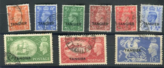 Morocco Agencies Tangier KGVI 1950-51 set of 9 SG280/88 fine used