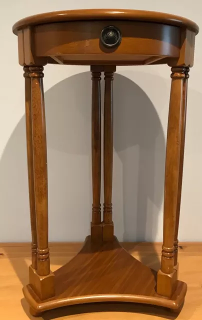 Round Side Table Console with Drawer
