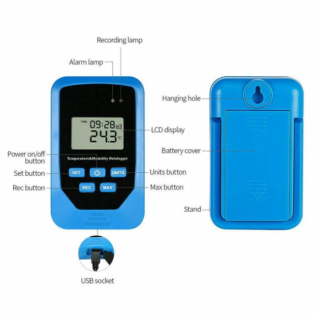 Mini USB Humidity Temperature Data Logger RH TEMP Datalogger Recorder K2N8