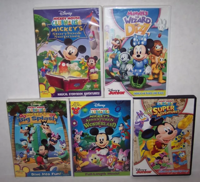 LOT OF 6 Mickey Mouse Clubhouse Disney DVDs Adventures, Big Splash ...