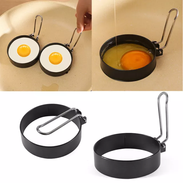 Stainless Steel Round Fried Egg Shaper Pancake Mould Poached Egg Mold Cook Tools