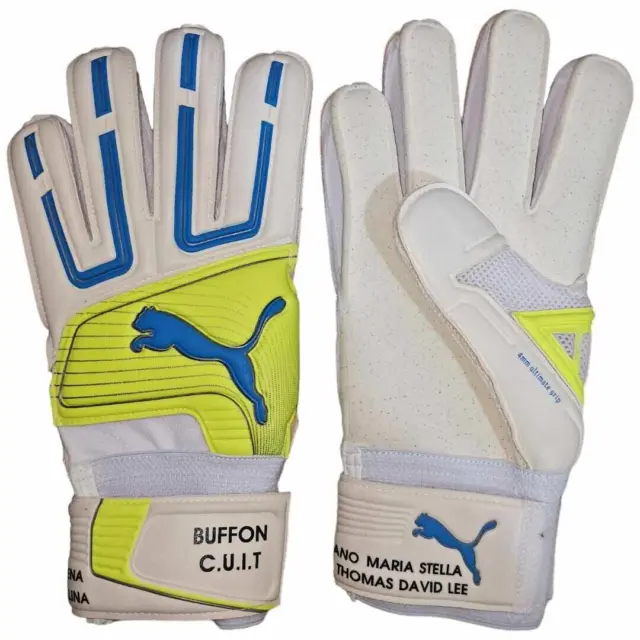 Match Worn Gloves GIANLUIGI BUFFON - Guanti Portiere Puma 136 Presenze Issue COA 3