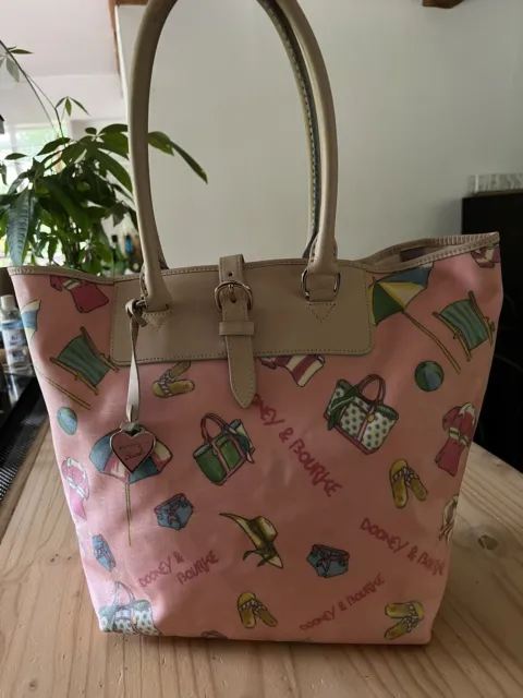 dooney and bourke pink beach print shoulder bag (See pics for details)
