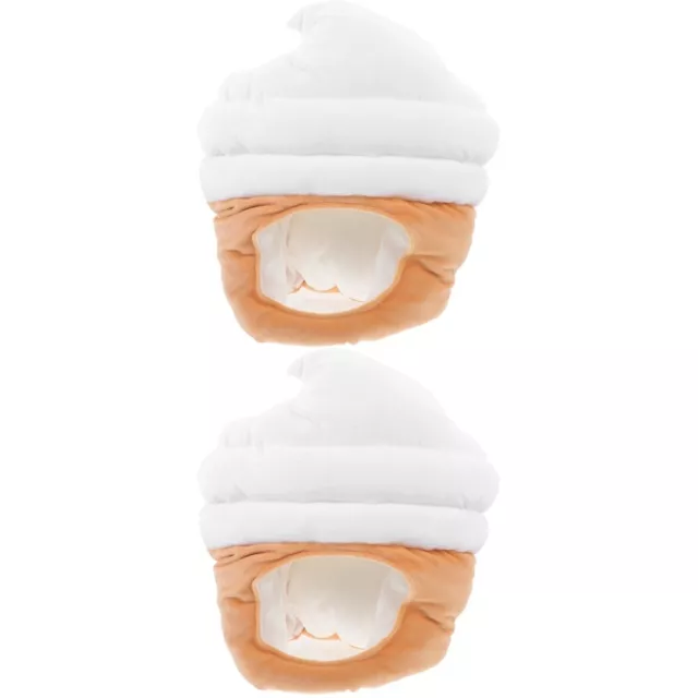 2pcs Ice Cream Party Hat Ice Cream Costume Novelty Hat Food Hat Ice Cream Hat