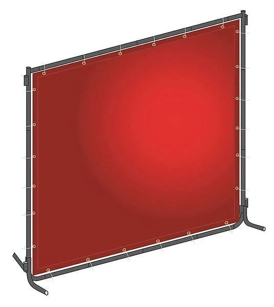 WESTWARD Welding Screen, 4 ft. W, 6ft, 0.014 in., Red 22RN71