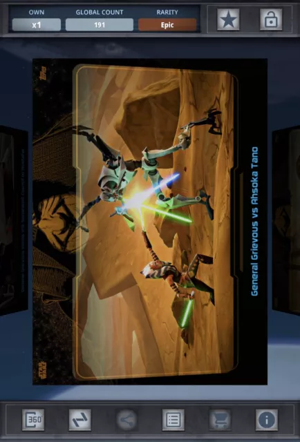 Grievous Vs Ahsoka-Epic Growing Menace-Orange Base-Topps Star Wars Card Trader