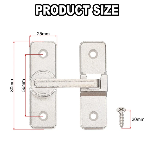 Barn Door Lock Sliding Barn Door Latch Lock 180 Degree Gate Latch Nickel 2