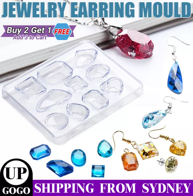 Silicone Resin Mold for Jewelry Earrings Pendant DIY Making Mould Craft Tools AU