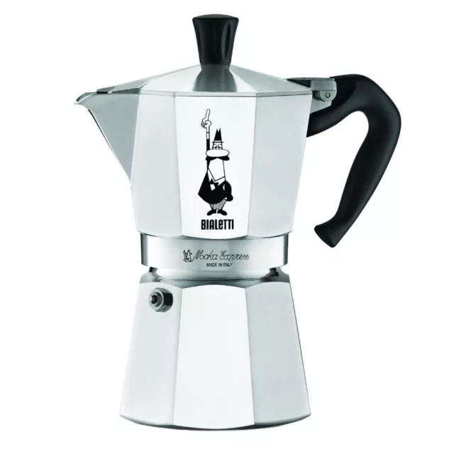 Bialetti Moka Express Aluminium Stovetop Coffee Maker Percolator Pot 1-18 Cup