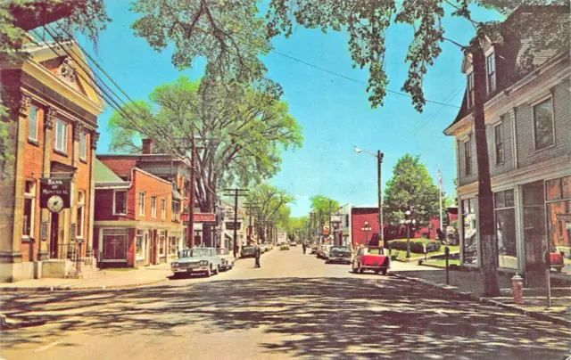 Wolfville Nova Scotia Canada Street View Old Cars Postcard