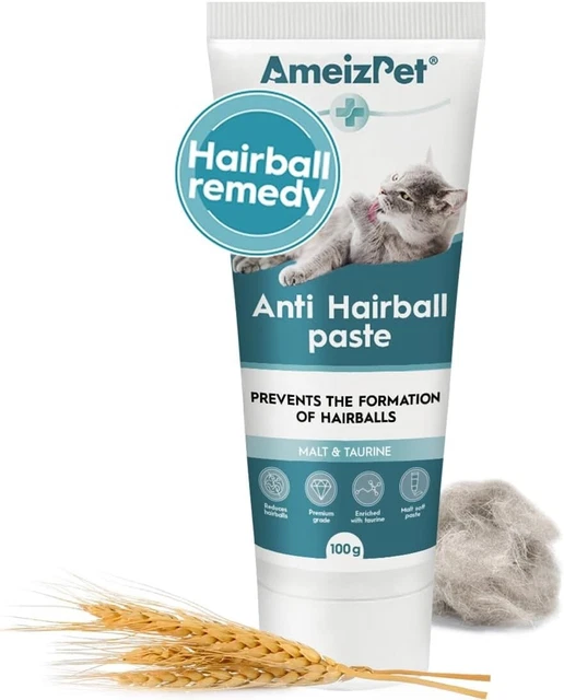 AmeizPet Hairball Remedy for Cats, Anti-Hairball Malt Paste for Pet Fur.