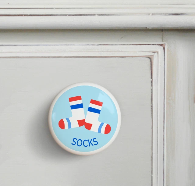 Boys Socks Dresserz Organizational Dresser Drawer Knob