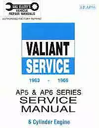 Workshop Service Manual : Valiant 1963-1966 AP5/AP6 FITS Chrysler Valiant
