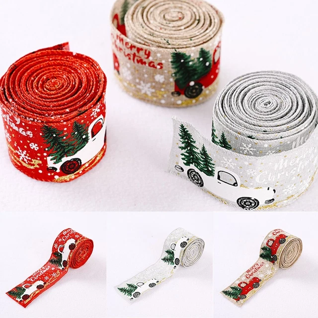 Rollen 5mm Weihnachts Party Band for Geschenkverpackung Hochzeit Deko Haar Beugt