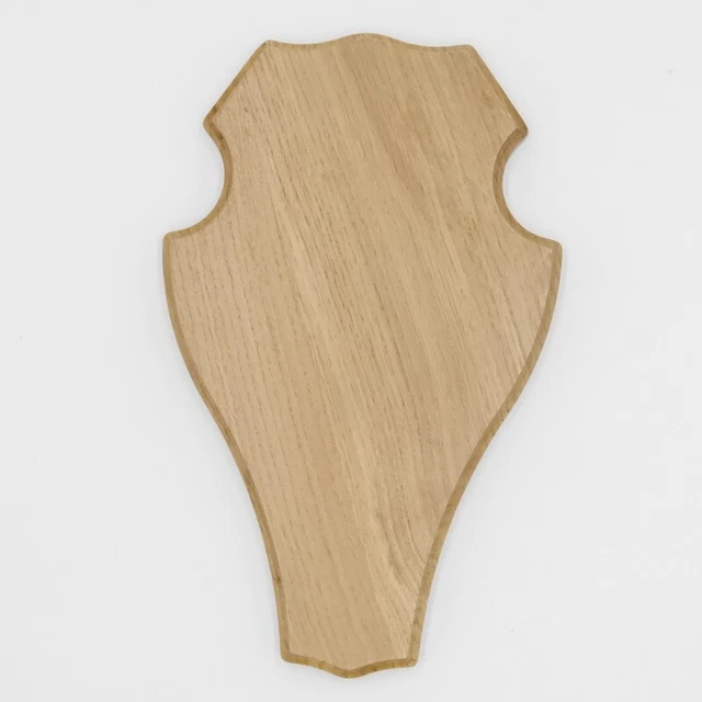 Ciervo Escudo de Trofeo Romo En Roble Claro Altura 28CM Hirschschild