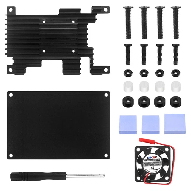 F ALUMINUM CASE with Cooling Fan Active Passive Radiator Kit for Orange ...