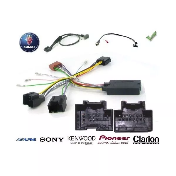 COMMANDE AU VOLANT SAAB 9.3 2008- - Pour Pioneer complet avec interface specifiq