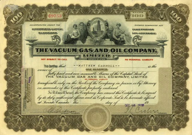 Vacuum Gas and Oil Co., Limited - Foreign Stocks