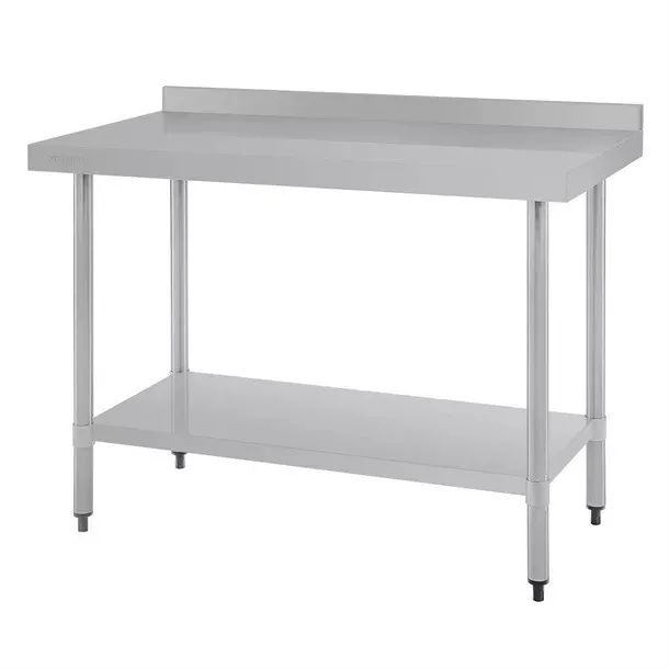 Kitchen Work Bench with Undershelf & Splashback 600x1200x900mm Stainless Steel