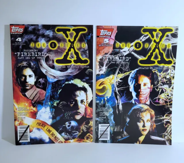 The X Files #4 #5 Topps Comic 1995 Firebird Part One & Two NM