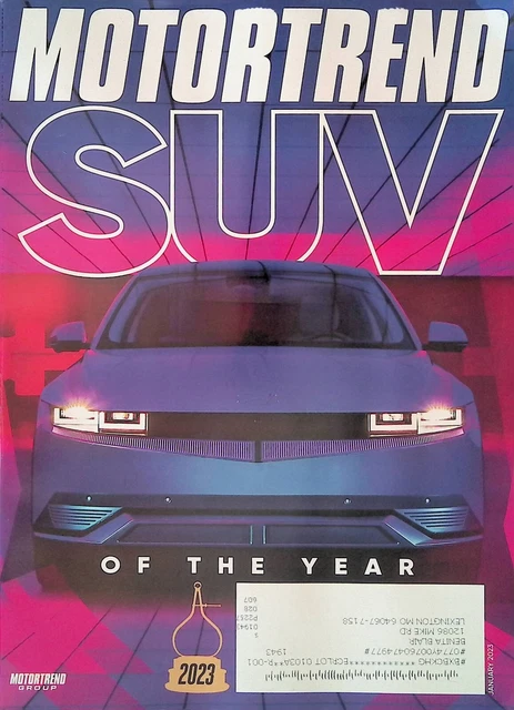 MOTOR TREND MAGAZINE January 2023 SUV Of The Year The Hyundai Ioniq 5 