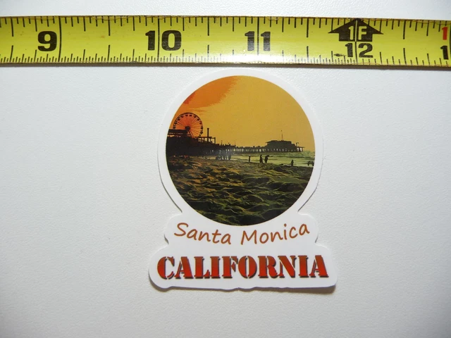 California Santa Monica Beach Pier Decal Sticker Pride State