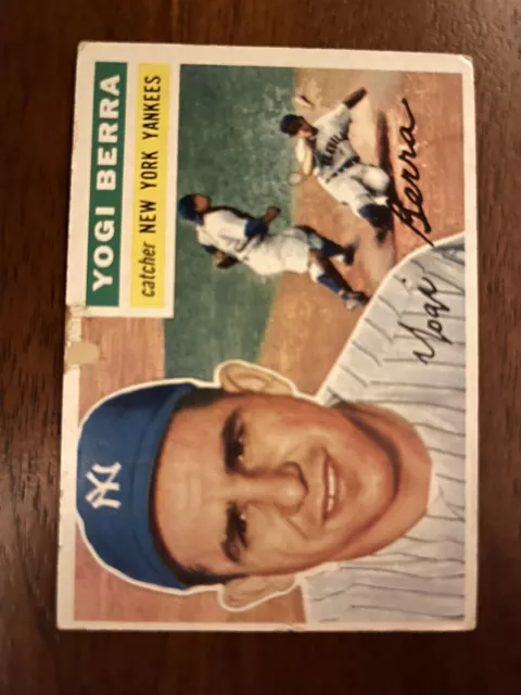 1956 Topps Baseball Card #110 - Yogi Berra - New York Yankee Hall of Famer