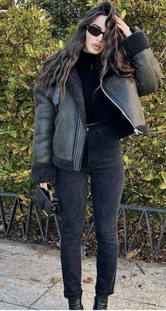 double faced jacket green