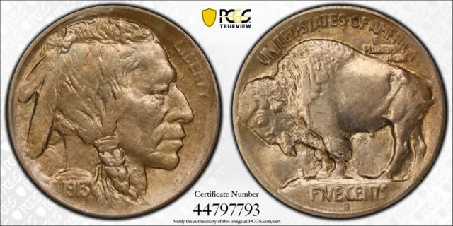 1913 S PCGS MS64 T1 Type 1 Buffalo Nickel