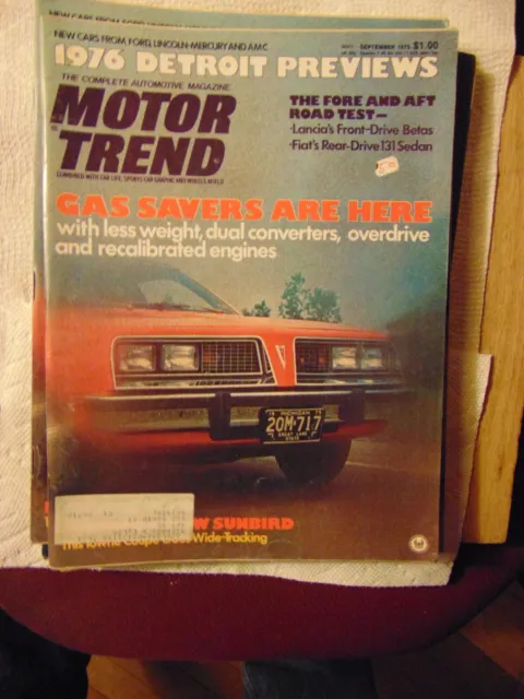 MOTOR TREND Magazine September 1975 Fiat 131 Sedan