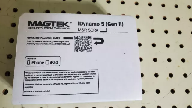 Magtek Idynamo 5 Gen II Magnetic Card Reader Lightning 21087013 For iPhone iPad