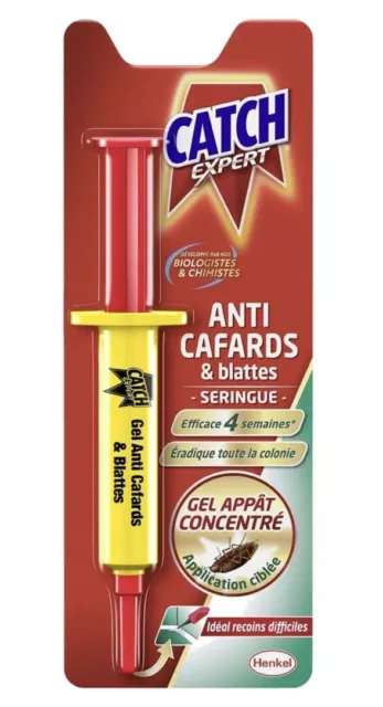 CATCH Seringue 10 g Gel Anti-Cafards et Blattes