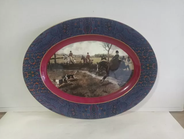 Ralph Lauren Wedgwood Bone China Decorative Charger Platter" Berkshire Hunt" 2