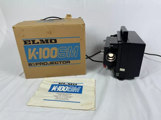 Vintage Elmo K-100 SM Dual 8mm Movie Projector  (Pls Read  Desc)