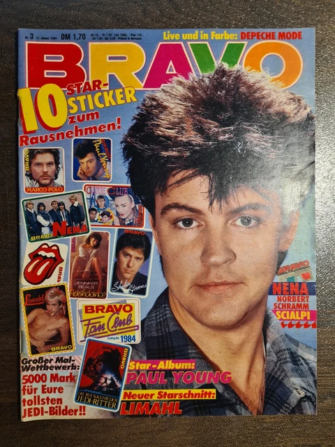 BRAVO 03/1984 Heft - Paul Young, Depeche Mode, Nena, Limahl, Scialpi - Top!