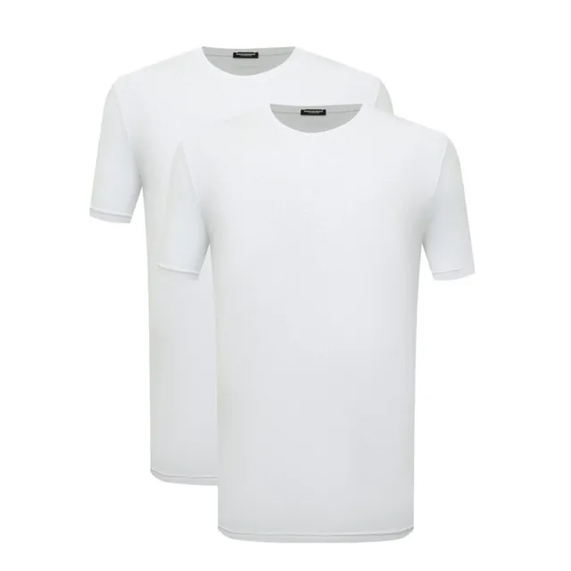 T-shirt Uomo Bi-Pack Dsquared2 DCX200050 Tshirt White D2 confezione da 2 pezzi P