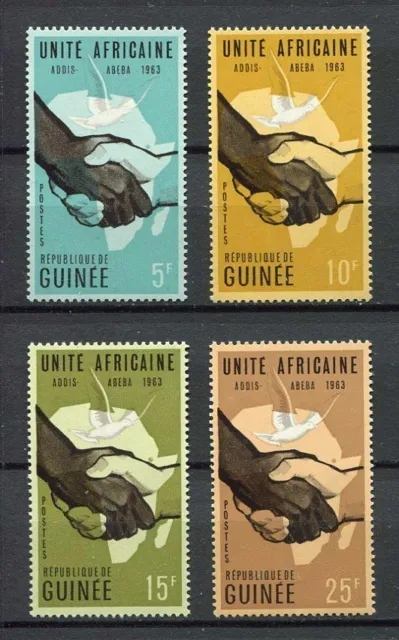 27208) GUINEA 1963 MNH** Nuovi** African Unity 4v